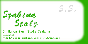 szabina stolz business card